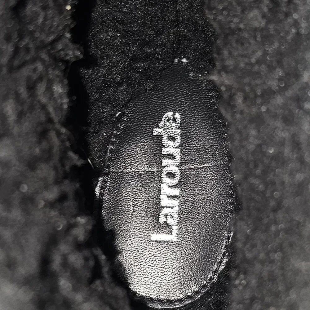 Larroude Black and White Tweed Lace-Up Ankle Booties - Picture 9 of 12